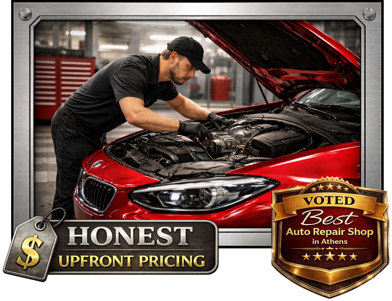 technician working on car