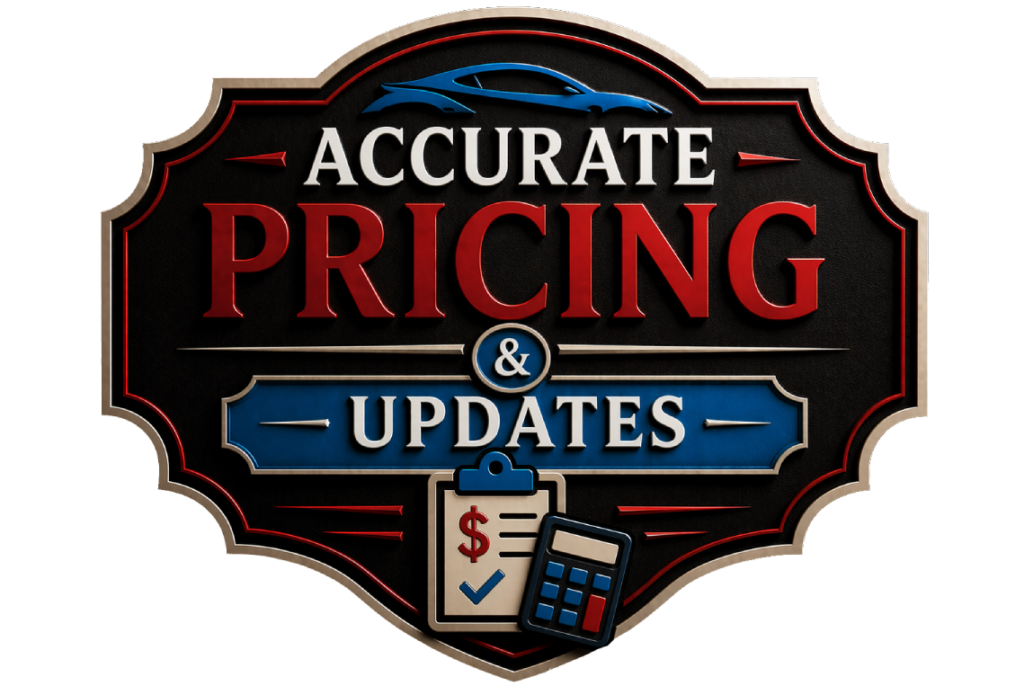 accurate pricing and updates